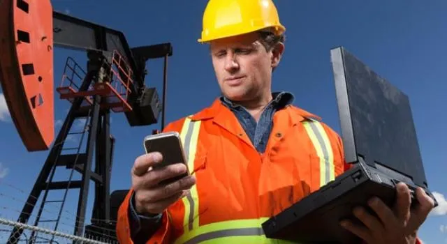 Worker in protective equipment, responding to a welfare check.